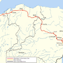 Map of lines between Aberdeen and Peterhead