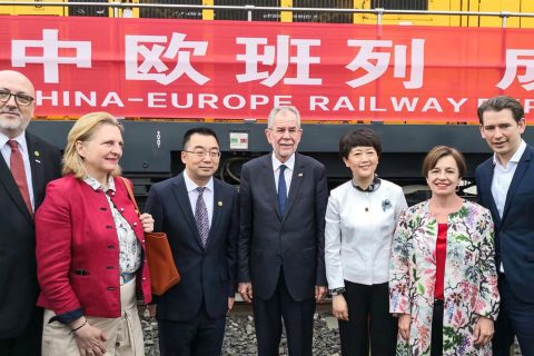 The opening of the Vienna-Chengdu line. Photo: OBB