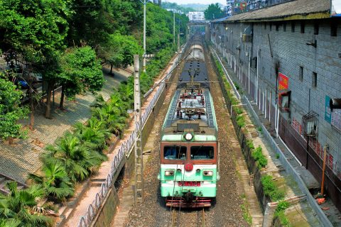 Train on Chongqing railway