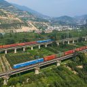 Chinese freight trains near Yuanlong, source: Wikipedia