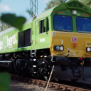 locomotive with "I'm a climate hero" logo