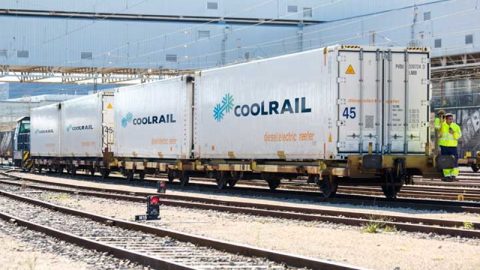 Cool Rail containers on rail