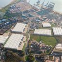 Aerial view of Gateway 14 development at Felixstowe