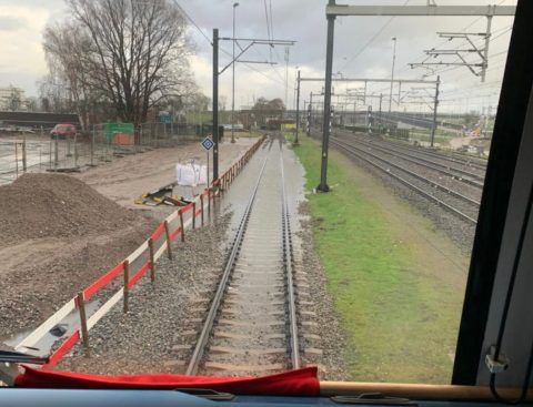 Flooded tracks in Rotterdam