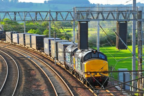 A freight train at a red signal, source: Network Rail