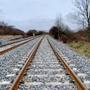 tracks disappearing into the distance