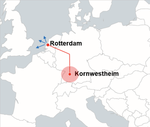 Rotterdam-Kornwestheim railway connection. Photo: Hupac