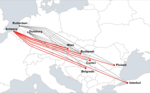 Connections from Antwerp. Photo: Hupac