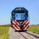 Rail freight train in Argentina