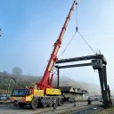 Crane dismantling gantry at Waterford in Ireland