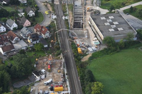 The tunnel in Rastatt is filled with concrete over a stretch of 50 metres in an effort to stabilize sunken railway tracks, source: Hollandse Hoogte