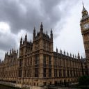 Cloudy skies over Palace of Westminster