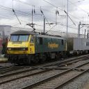 Freightliner class 90 hauling Maersk multimodal train (NR)