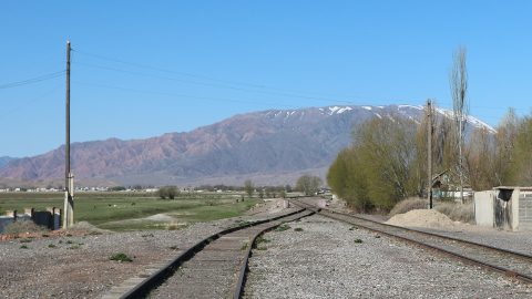 Railway track in Balykchy, Kyrgyzstan, source: Mykola Zasiadko